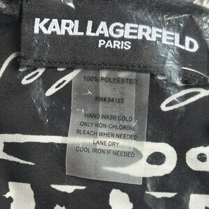 New Karl Lagerfeld Paris Black & White Women's Print Scarf